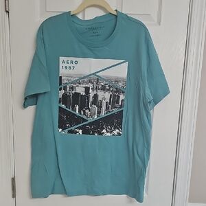 Aeropostale Teal 1987 Graphic T-Shirt
